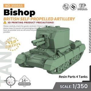 SS555 1/200/350/700 Military Model Kit British Bishop Self-Propelled Guns