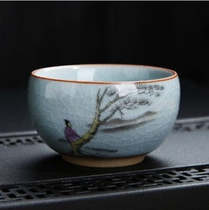 Master Cup Crackle Glaze Ruyao Craft Porcelain Tea Cup Chinese Kungfu Cup 95ml