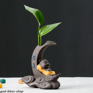 Creative Vase Decoration Small Size Yixing Zisha Purple Clay Pig Statue Tea Pet