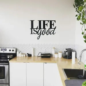 Metal Wall Art - Life Is Good Metal Ornaments Pretty Artwork Wall Stickers