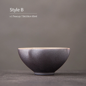 Black Ceramic Teacup Novelty Tea Cup Drinkware