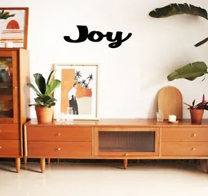 Joy Word Metal Wall Art | 9" Long X 4" High