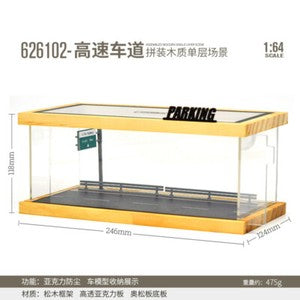 1:64 Scale Mini Car Model Parking Lot Show Case Dustproof Storage Box