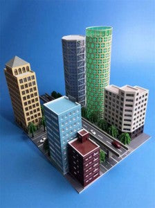 1/300 Scale City Scene Building Viaduct High-Rise Building Model Set Toy