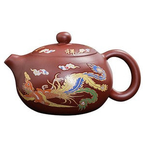 Color Changing Teapot Zisha Chinese Dragon Phoenix Teapot Purple Sands Teapot