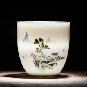 Teacups Drinkware Chinese Kung Fu Tea Cup Ceramic Porcelain Tea Set Accessories