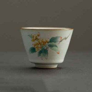 Ru Kiln Teacup Persimmon Ceramic Tea Cup Personal Single Cup Boutique Tea Set