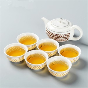 Kungfu Tea Set China Creative Tea Pot Gaiwan Porcelain Matching Tea Cup Pitcher