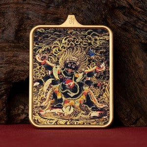 Tibetan Thangka Pendant Lhamo Jambhala Green Tara Amulet Car Hang Buddhist Charm
