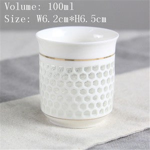 China Porcelain Master Cup Handpainted Tea Cup Multi Pattern 3.4oz Office Cups