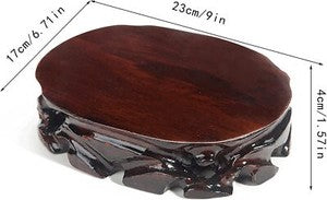 Stands Wooden Vase Base Oriental Oval Wood Vase Display Stands Pedestal