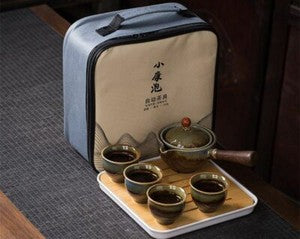 Chinese Automatic Rotating Kung Fu Tea Ceremony Set For Home Portable Drinkware