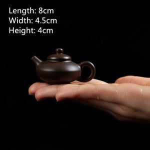 mini tea pot yixing zisha purple clay red stoneware xishi pot table decoration