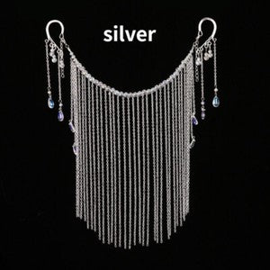 Retro Bride Hanfu Face Curtain Tassel Metal Chain Veil Ear Hook Accessory Fairy