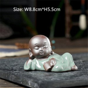 Funny Tea Pet Home Decoration House Warming Gift Mini Buddha Porcelain Tea Play