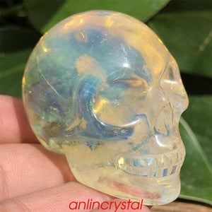 Top! wholesale Natural skull quartz crystal skull carved reiki healing 2''