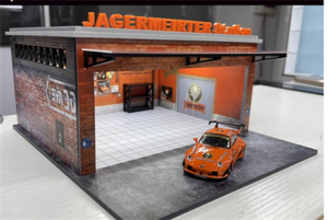 1:64 Scale 3D LED Light Scene Model Garage for Car Display Model Collection Gift