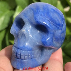 Top! wholesale Natural skull quartz crystal skull carved reiki healing 2''