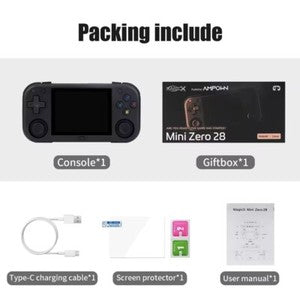Mini Zero 28 Game Console,2.8 Inch IPS 2900mAh Battery Built in 11000 Game