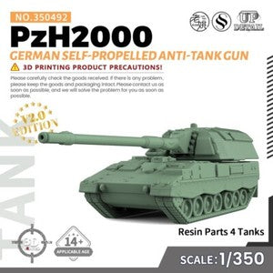 SS492 1/200/350/700 Military Model German PzH2000 Self-Propelled Anti-Tank Gun