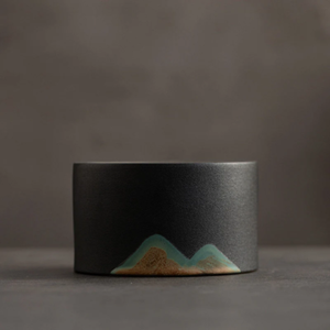 Handpainted Mountain Ceramic Teacup Chinese Gongfu Tea Cup