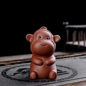 Yixing Zisha Ceramic Pottery Handmade Fengshui Zodiac 12 Animal Tea Pet Statue