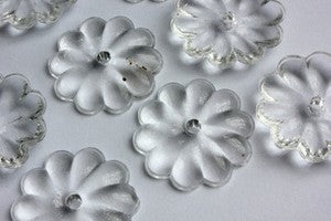 10PCS U PICK FLOWER ROSETTE CRYSTAL CHANDELIER GLASS DROP PENDANTS BEADS PARTS