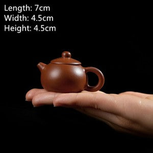 mini tea pot yixing zisha purple clay red stoneware xishi pot table decoration