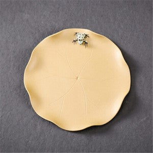 Yixing Creative Coaster Handmade Cup Saucer Purple Clay Cup Mat Frog Decorate