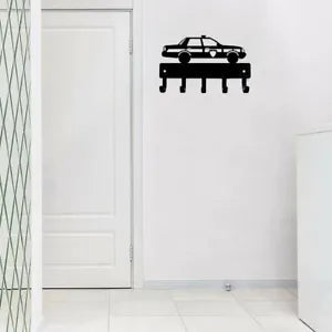 Police Car Key Rack with 5 Hooks Hook Up Hanger Pretty Artwork Shape Decoration