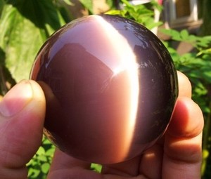 Beautiful ASIAN QUARTZ CAT EYE CRYSTAL HEALING BALL SPHERE 40-100MM