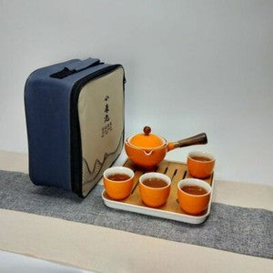 Chinese Automatic Rotating Kung Fu Tea Ceremony Set For Home Portable Drinkware