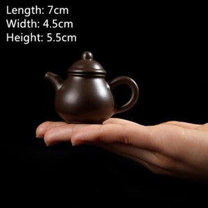 mini tea pot yixing zisha purple clay red stoneware xishi pot table decoration