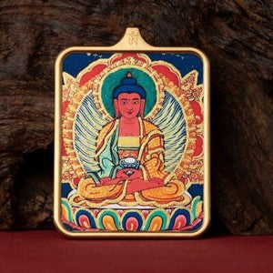 Tibetan Thangka Pendant Lhamo Jambhala Green Tara Amulet Car Hang Buddhist Charm