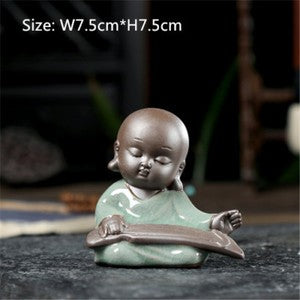 Funny Tea Pet Home Decoration House Warming Gift Mini Buddha Porcelain Tea Play