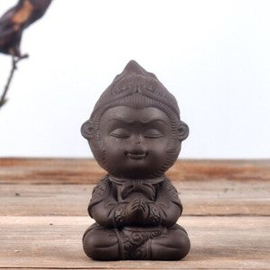 Chinese Ornament Small Monkey King Yixing Zisha Tea Pet Statue Table Decoration