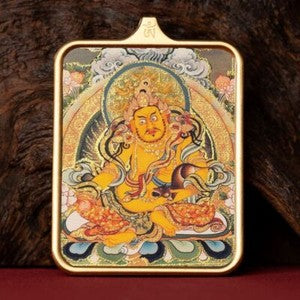 Tibetan Thangka Pendant Lhamo Jambhala Green Tara Amulet Car Hang Buddhist Charm