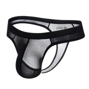 Men Sexy Ice Silk Underwear G String Underpants Panties Translucent Briefs