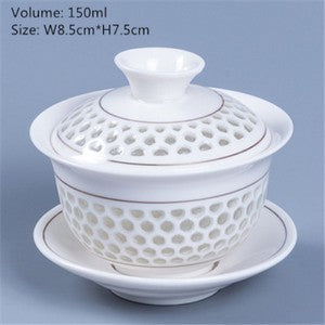 Multi-size Porcelain Gaiwan Chinese Kungfu Tea Set Cup Bowl Creative Cup Saucer