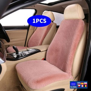 Premium Sheepskin Car Seat Covers Wool Front Cushions Auto Accessories Universal