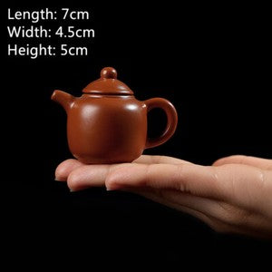 mini tea pot yixing zisha purple clay red stoneware xishi pot table decoration