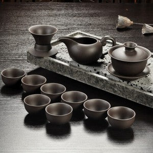 China Kung Fu Purple Sand Teapot Tea Set Ceramic Teapot Cup Handmade Drinkware