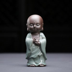 On Sales Porcelain Tea Pet Monk Statue Small Size Table Ornament Decoration New