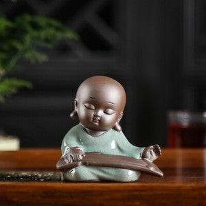On Sales Porcelain Tea Pet Monk Statue Small Size Table Ornament Decoration New