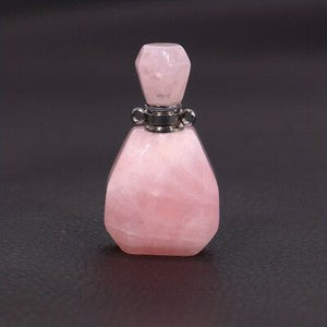 1pc Natural Crystal Perfume Bottle DIY Fashion Exquisite Pink Tiger's Eye