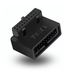 USB 3.0 19Pin/20pin Male to Female Extension Adapter 90 Degree for Motherboard