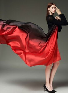 100*190cm Colorful Gradient Women Silk Scarf Shawl Belly Dance Waving Scarf Veil