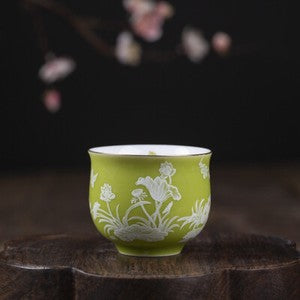 60ml One Cup Porcelain Kungfu Tea Cup Handpainted Ceramic Chinese Master Cup New