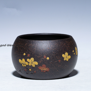 Real Yixing Zisha Tea Cup Black Galaxy Clay Master Cup 60ml / 110ml Kungfu Cups