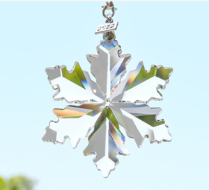 New style 8CM Snowflake Crystal Glass Hanging Xmas Decor Suncatcher Pendant-